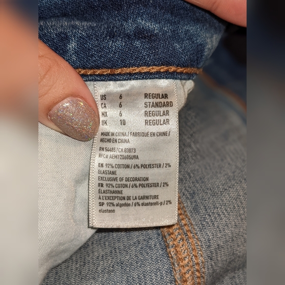 American Eagle Outfitters AEO Denim X Distressed Highest Rise Jegging - 6 Reg - Picture 9 of 12